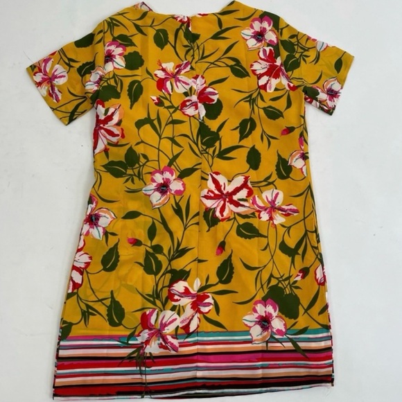 Lulu's Yellow Floral Print Multicolor Striped Mini Sundress Casual Dress - Picture 3 of 5